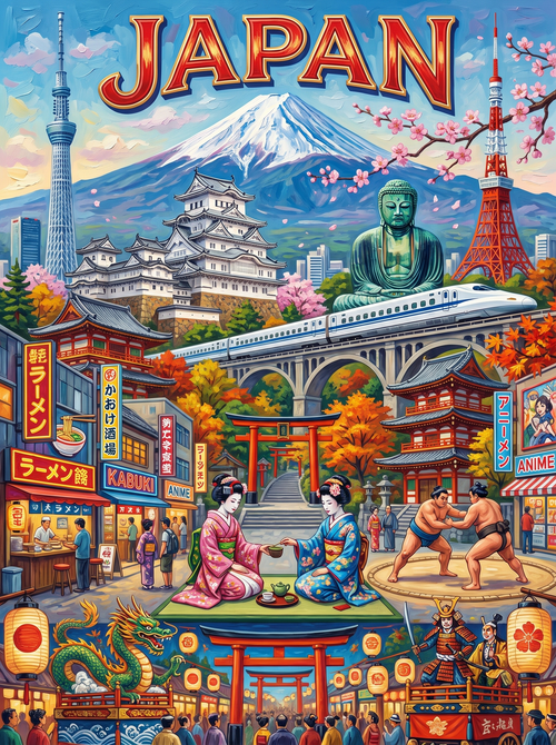 Japan Tradition and Neon