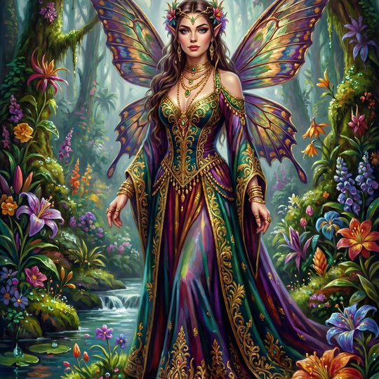 Jeweled Fairy Queen Garden (150 Color Diamond Painting) Diamond Painting kit