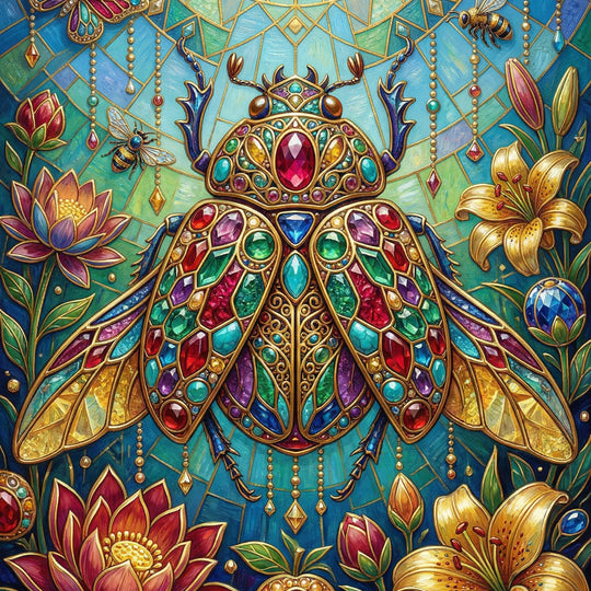 Jeweled Scarab Lotus (80 Colors)
