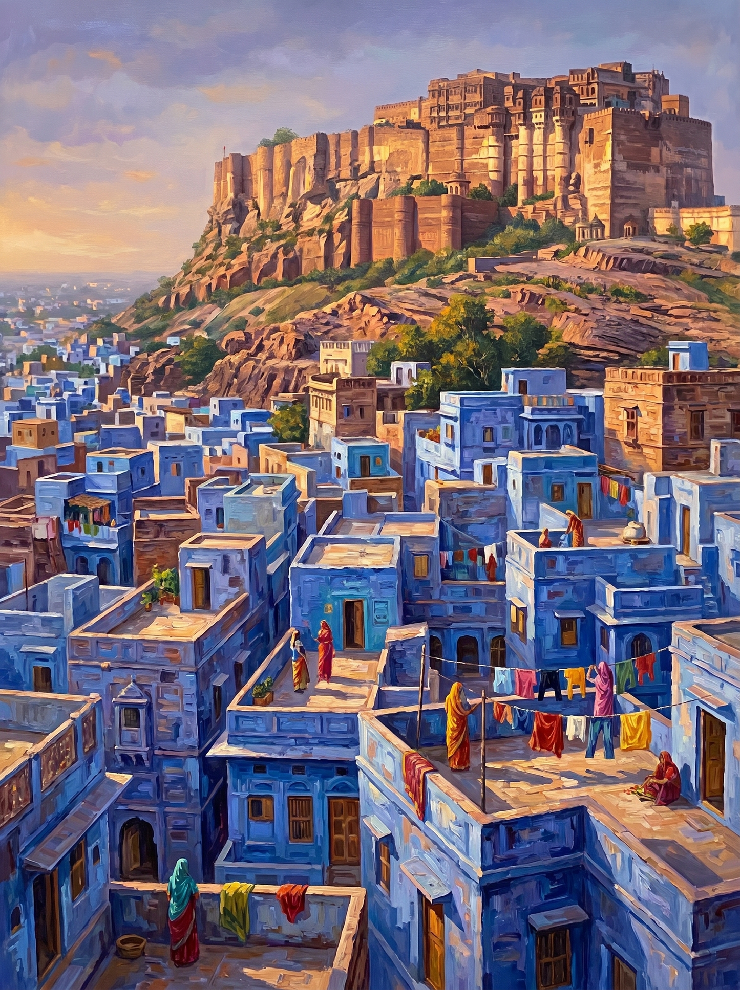 Jodhpur Blue City (150 Color Diamond Painting)
