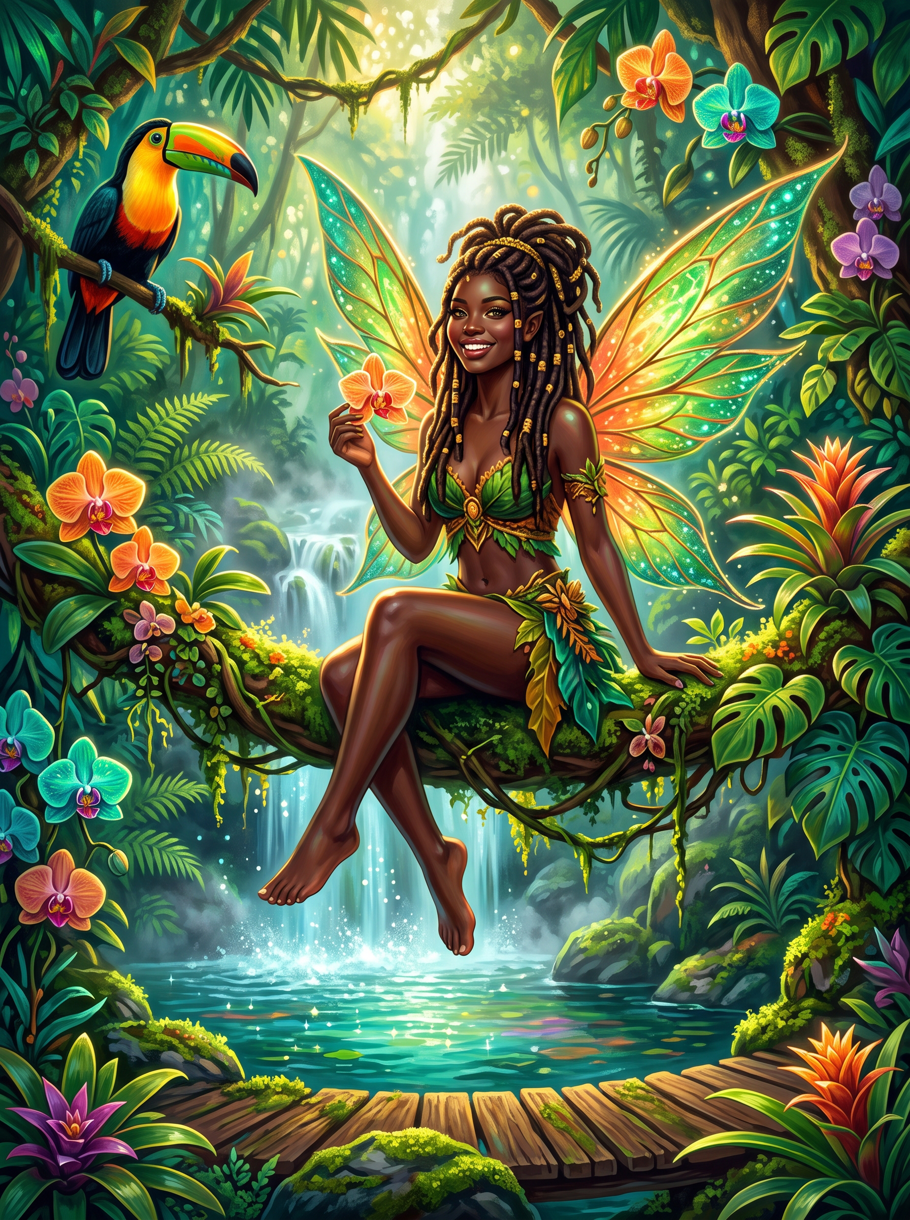 Jungle Waterfall Fairy