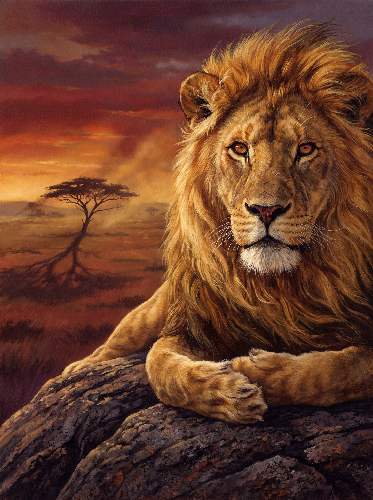 Kopje Sunset Lion