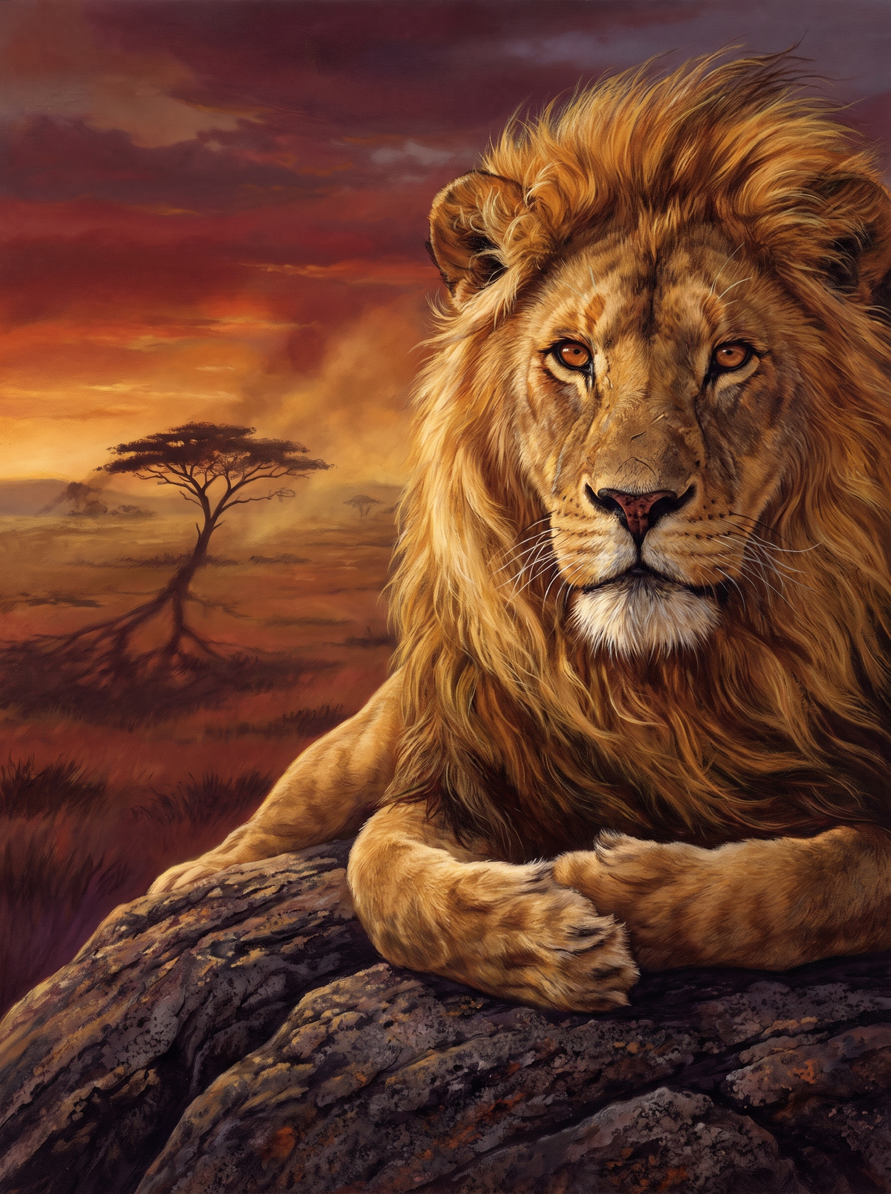 Kopje Sunset Lion