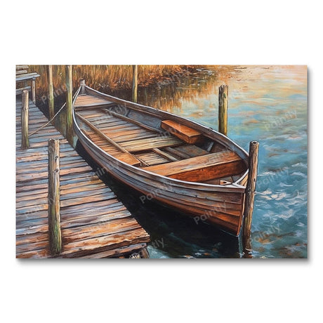 Rustic Boat Quarters Boats Paint by Numbers kit