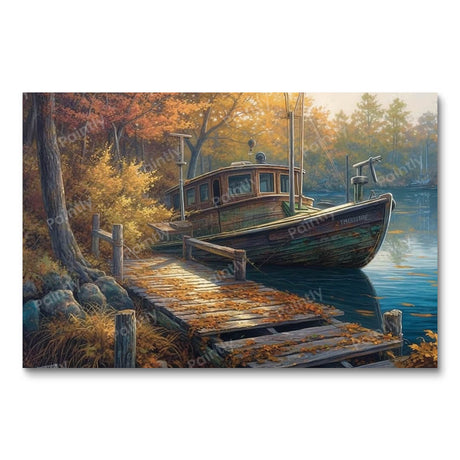 Golden Voyage Boats Paint by Numbers kit