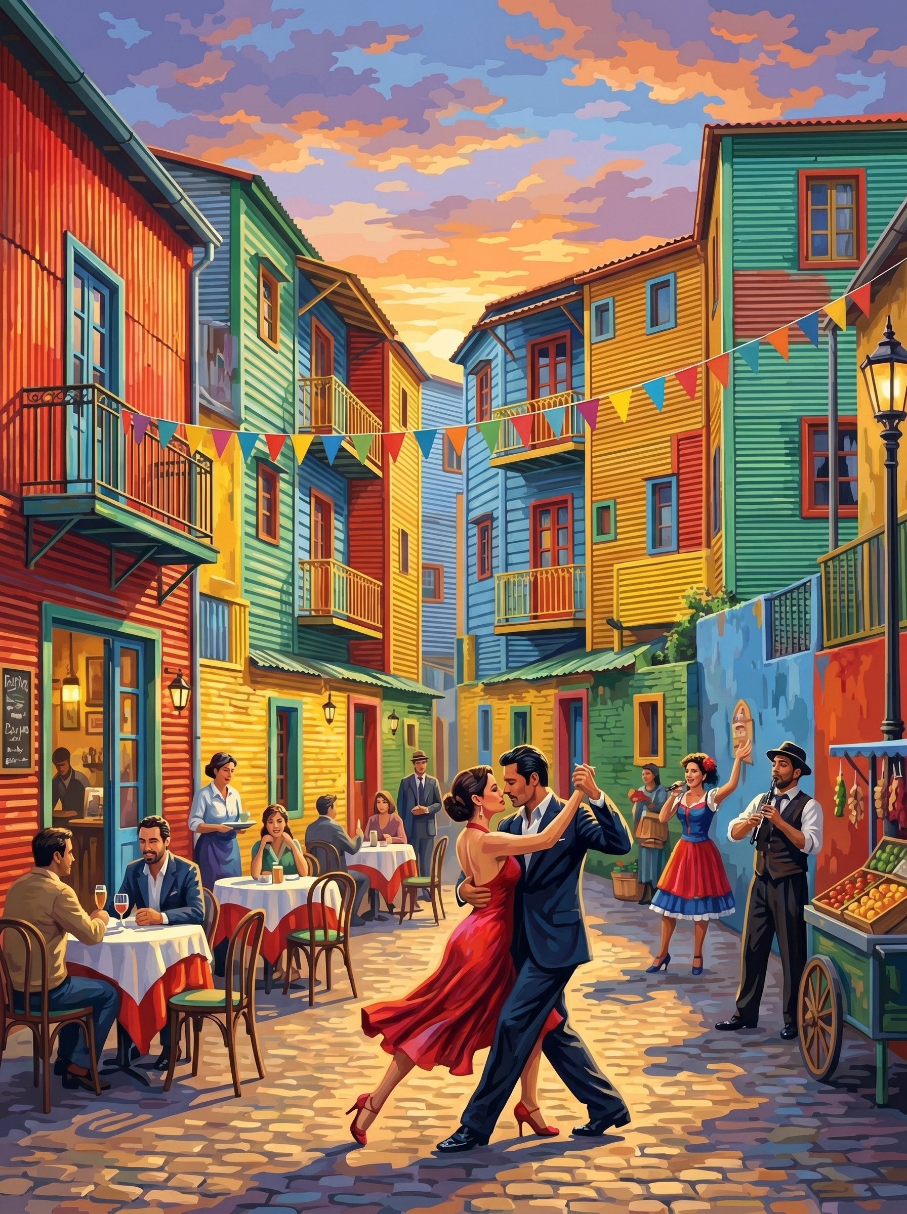La Boca Caminito (150 Color Diamond Painting)