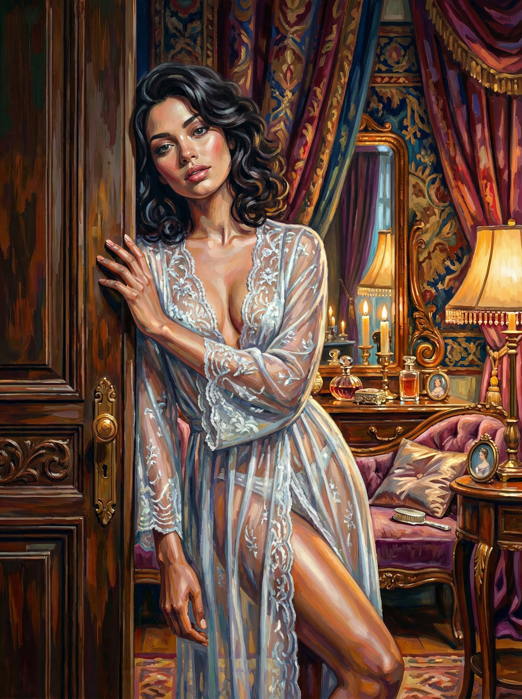 Lace Boudoir Elegance (100 Color Diamond Painting) Diamond Painting kit