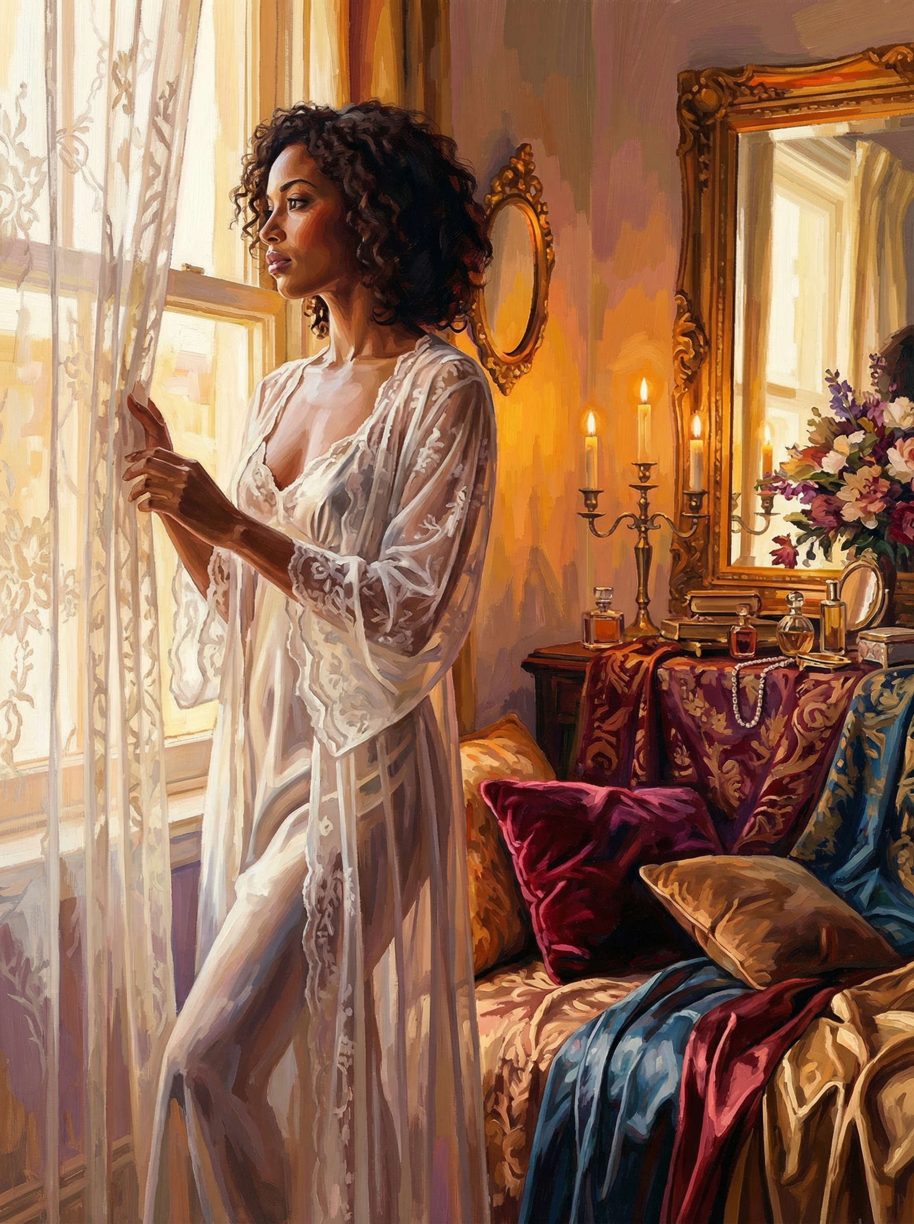 Lace Curtain Dreams (100 Color Diamond Painting) Diamond Painting kit