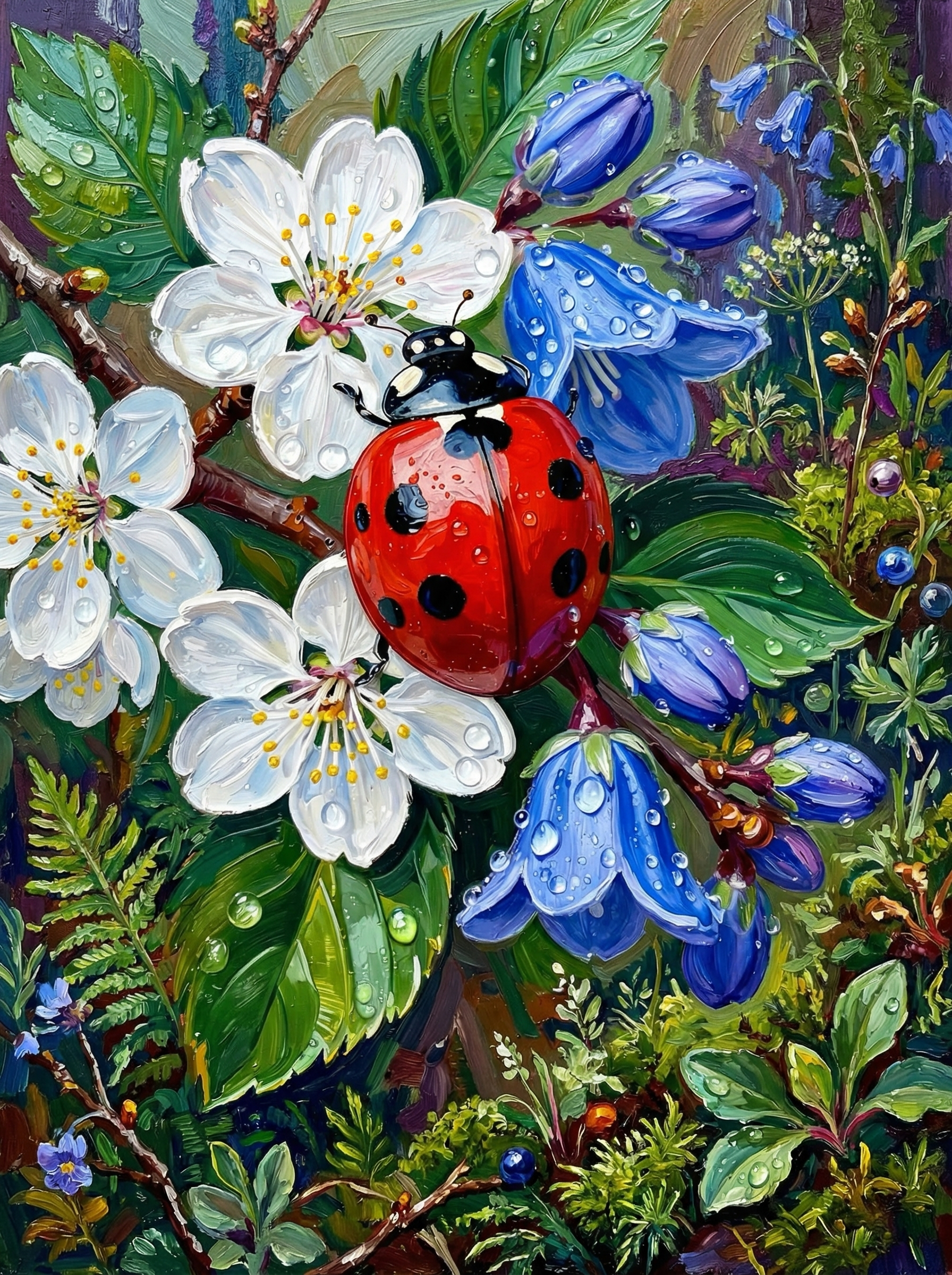 Ladybug Wildflower Meadow (Diamond Painting)