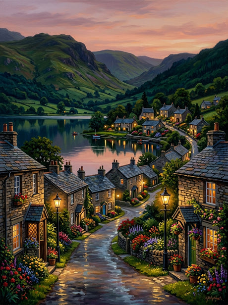Lake District Village Spring Clean (150 Color Diamond Painting) Diamond Painting kit