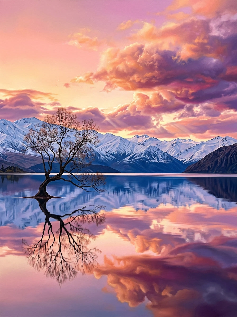Lake Wanaka Dawn Clean (150 Color Diamond Painting)