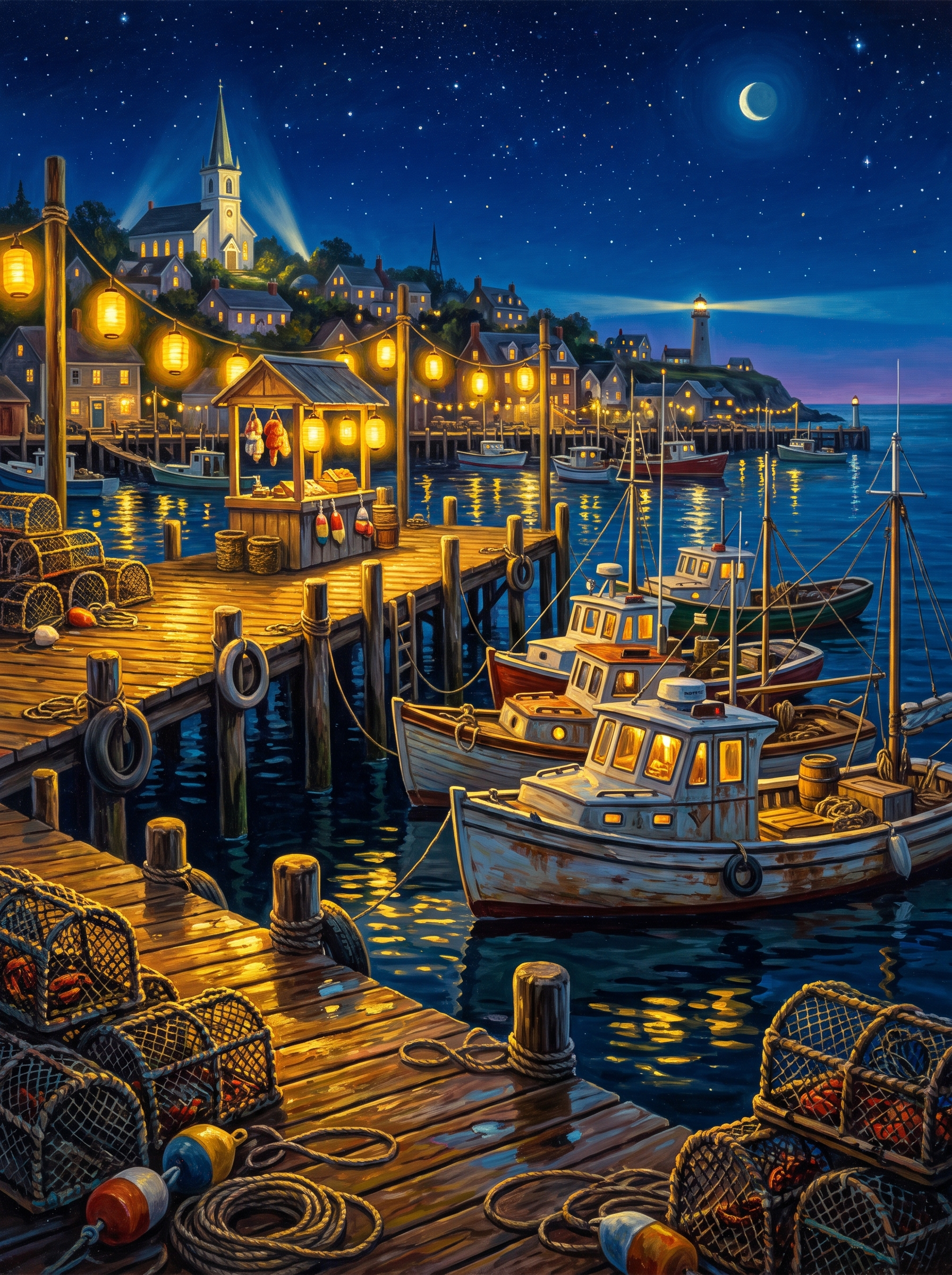 Lantern Pier Night