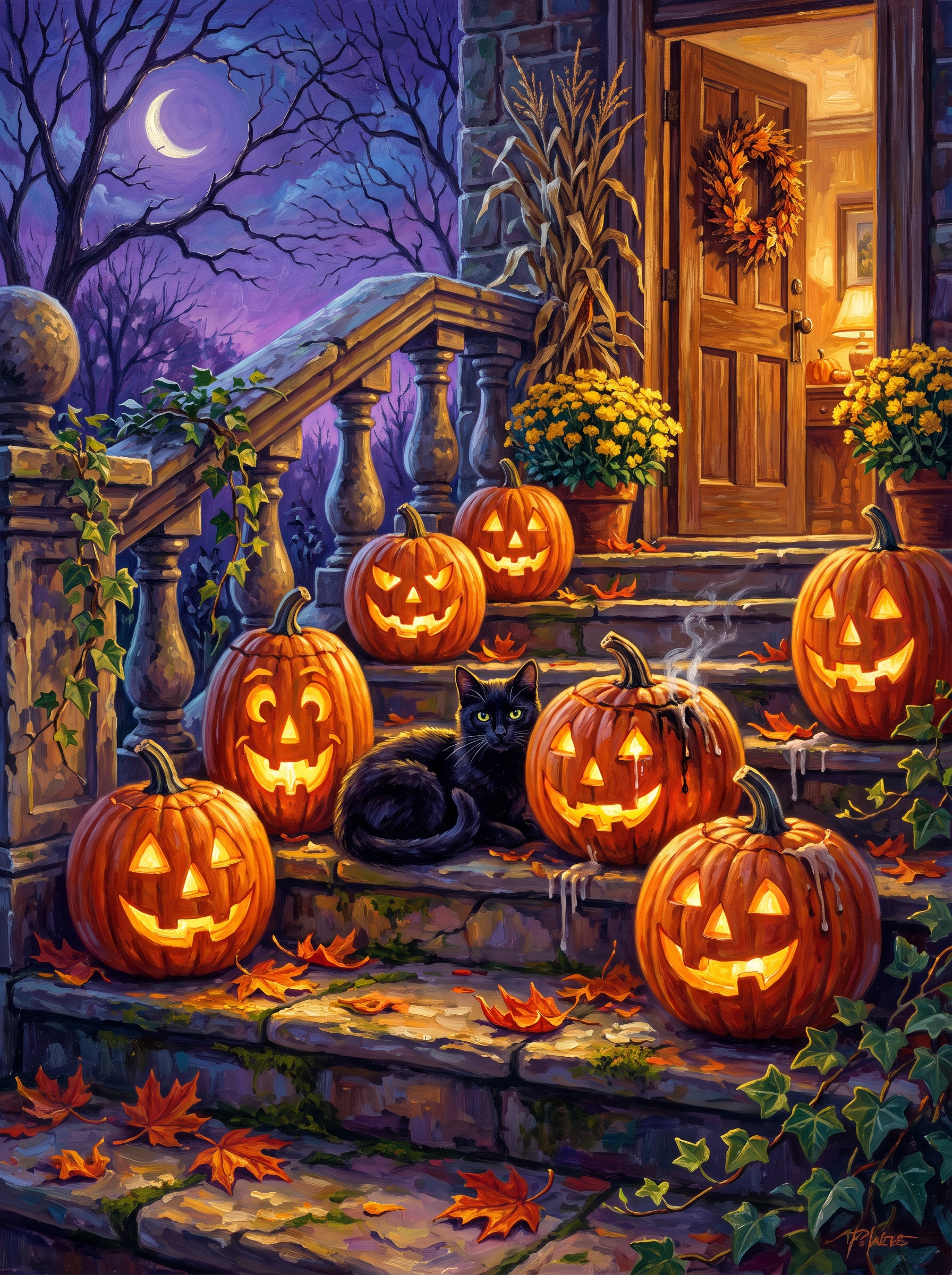 Lanterns on the Steps