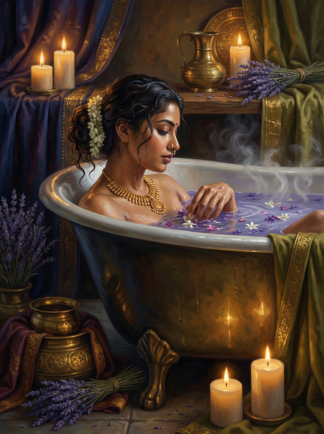 Lavender Blossom Bath (Diamond Painting) Diamond Painting kit
