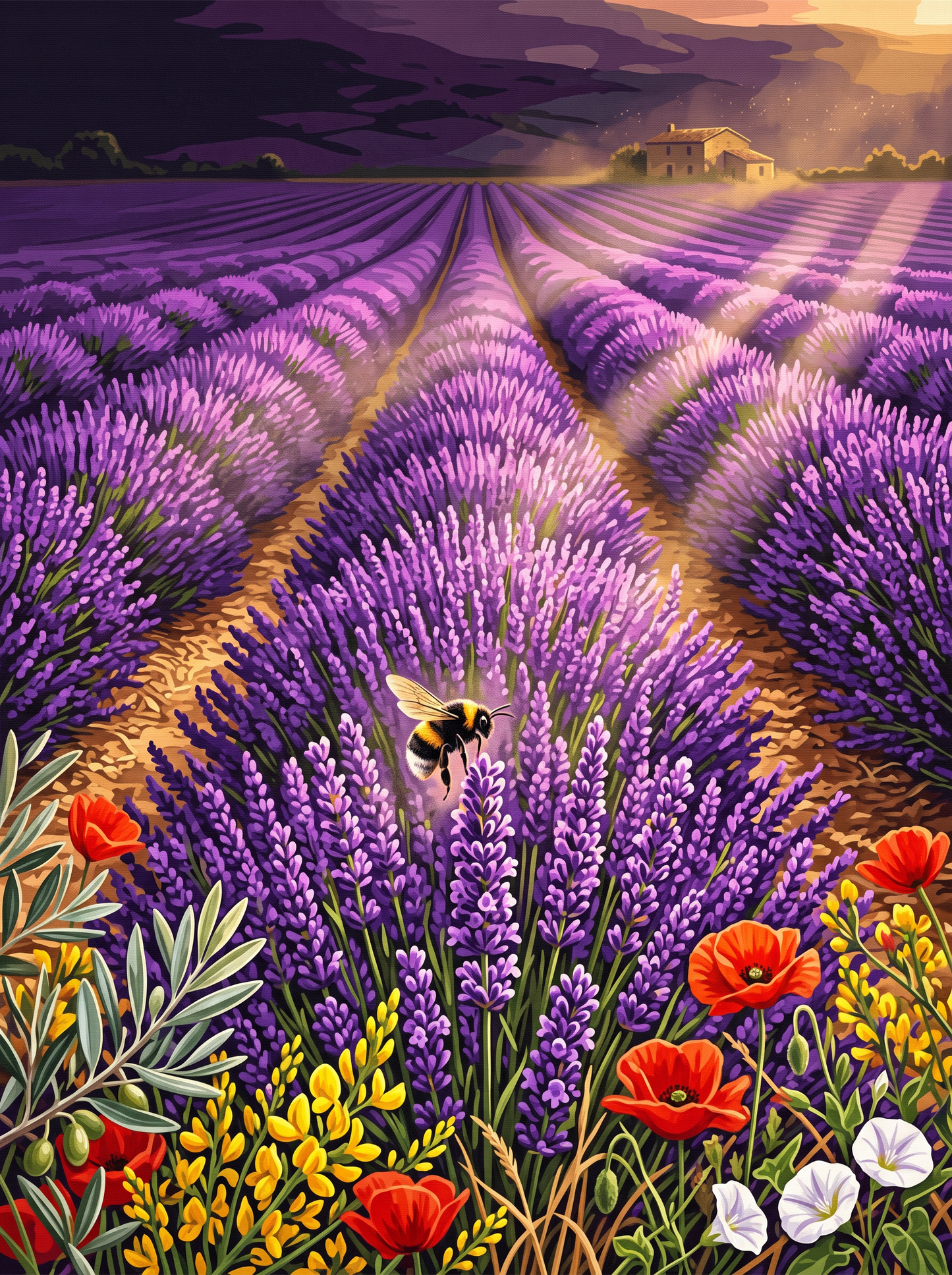 Lavender Field Bee