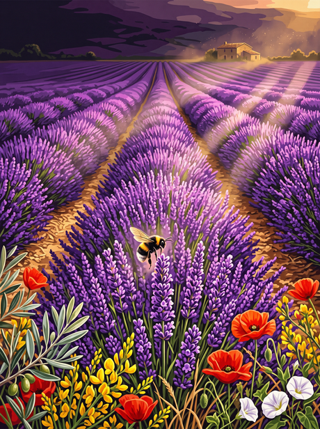 Lavender Field Bee