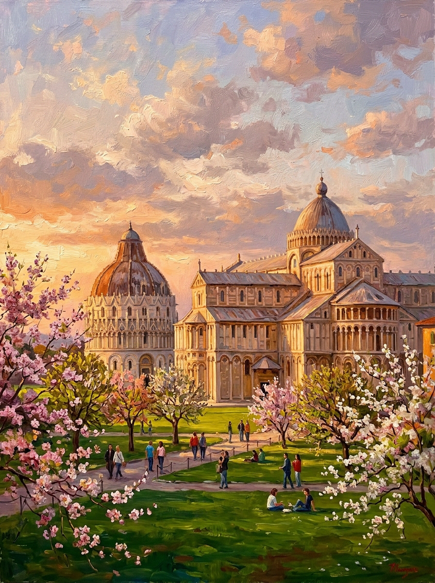 Leaning Tower Pisa (150 Color Diamond Painting)