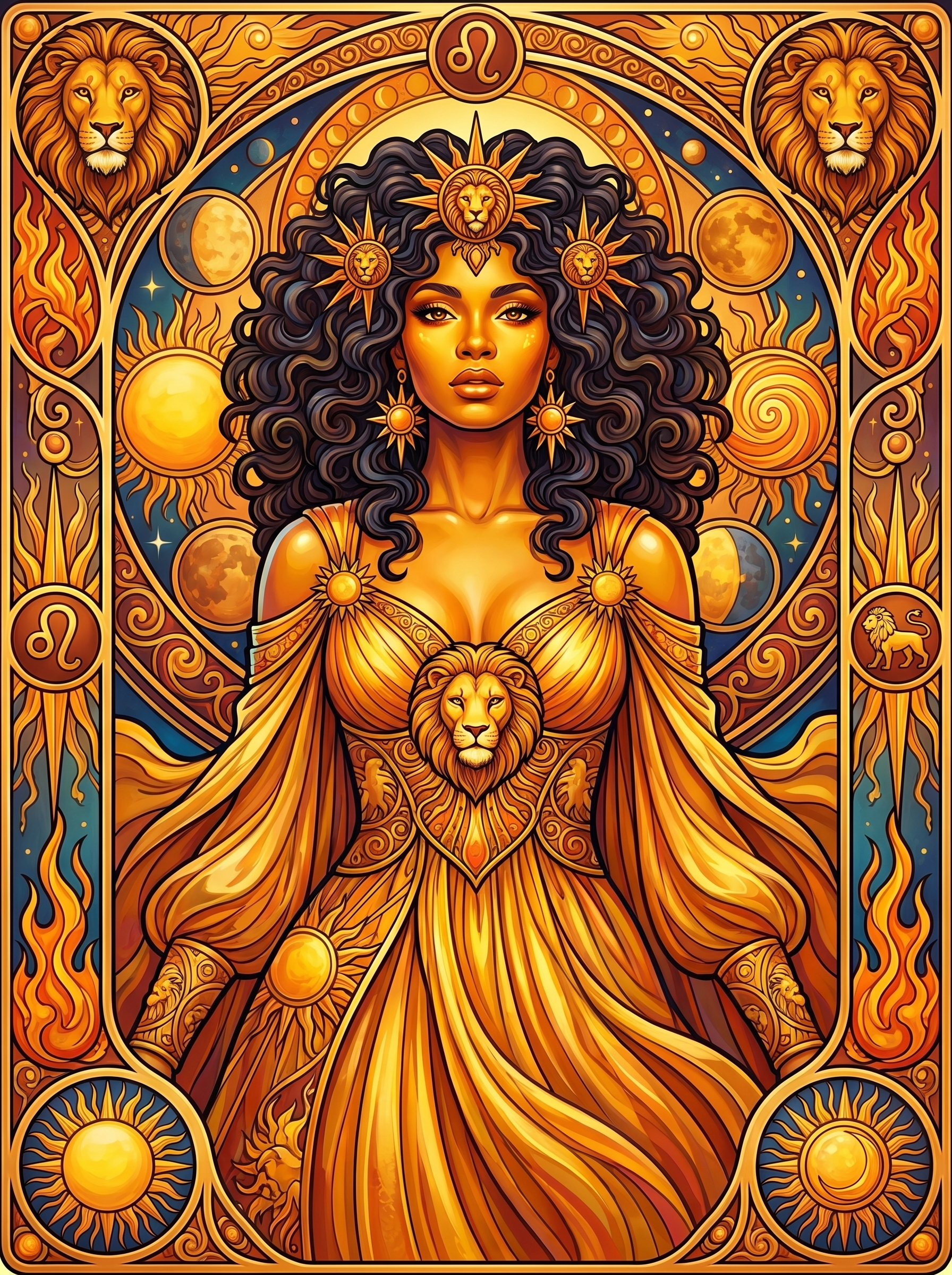 Leo Fire Lion Maiden (80 Colors)