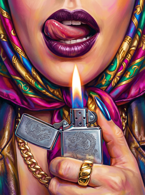 Lighter Flame Glamour (100 Color Diamond Painting)