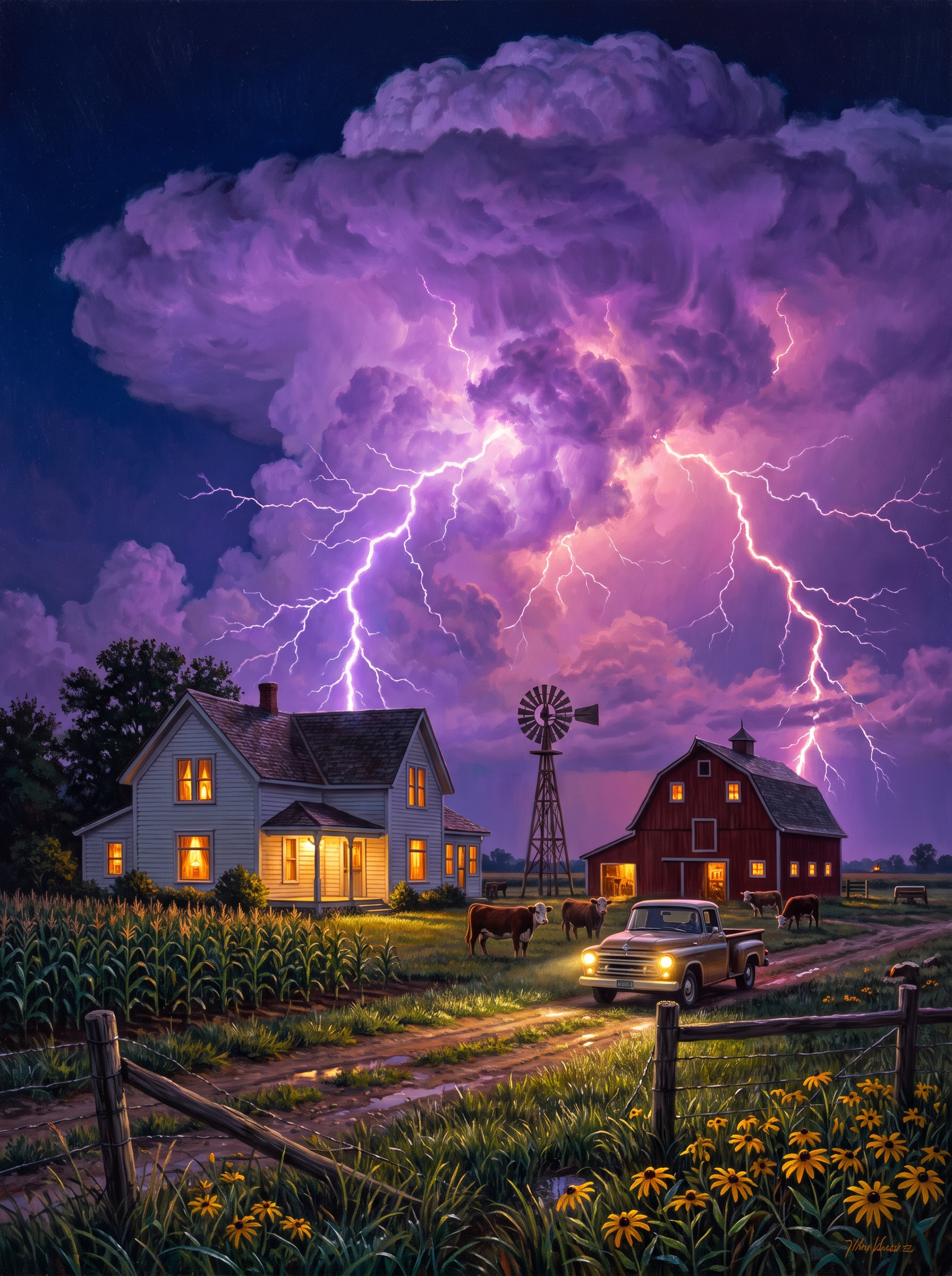 Lightning Farmhouse