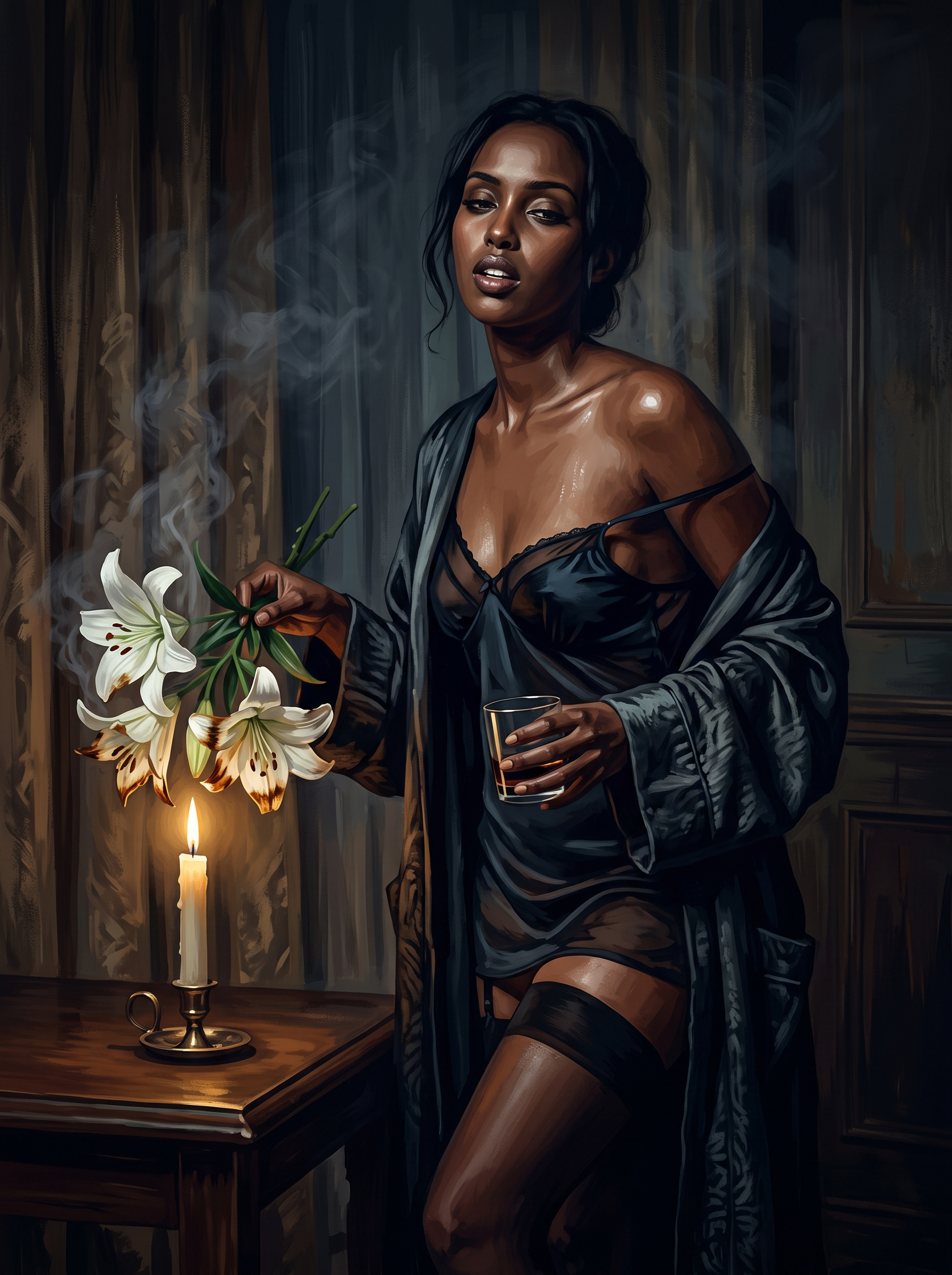 Lilies Over The Flame