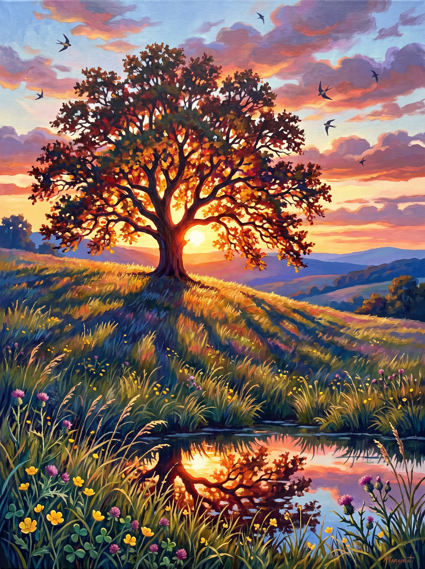 Lone Tree at Sunset