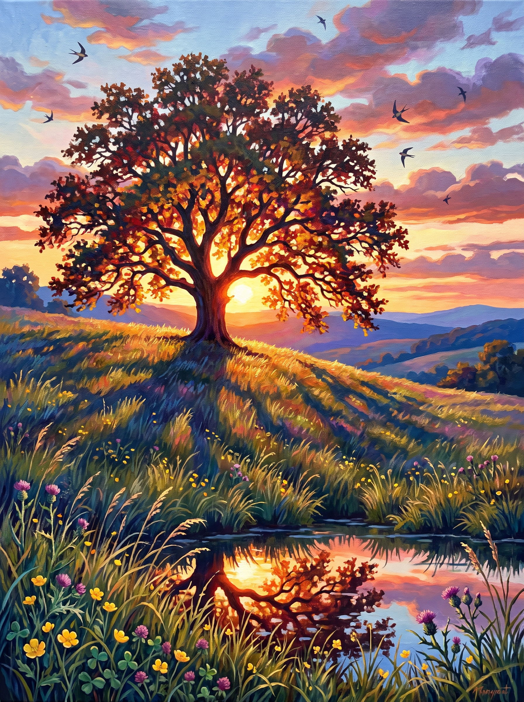 Lone Tree at Sunset