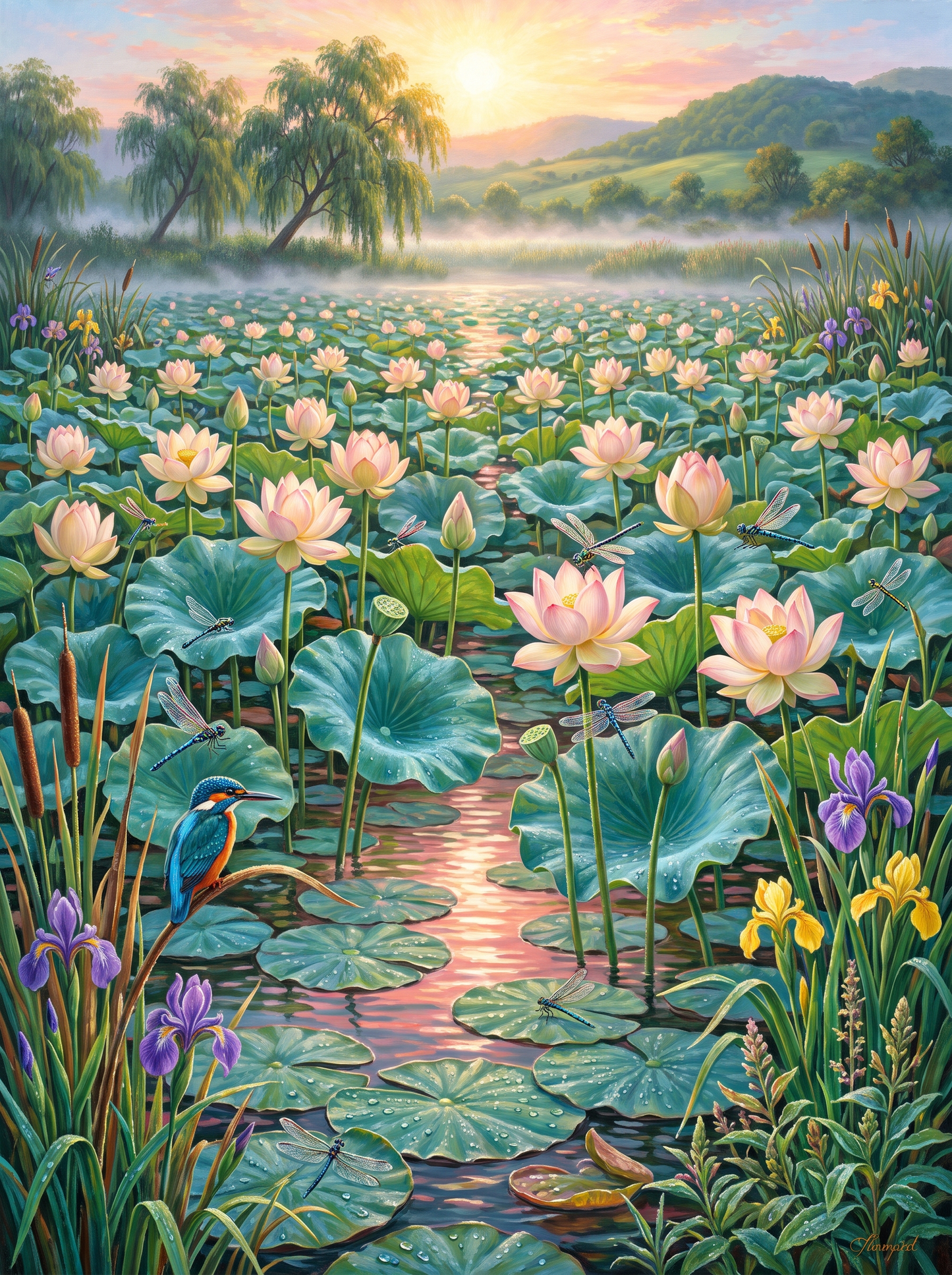 Lotus Pond Sunrise