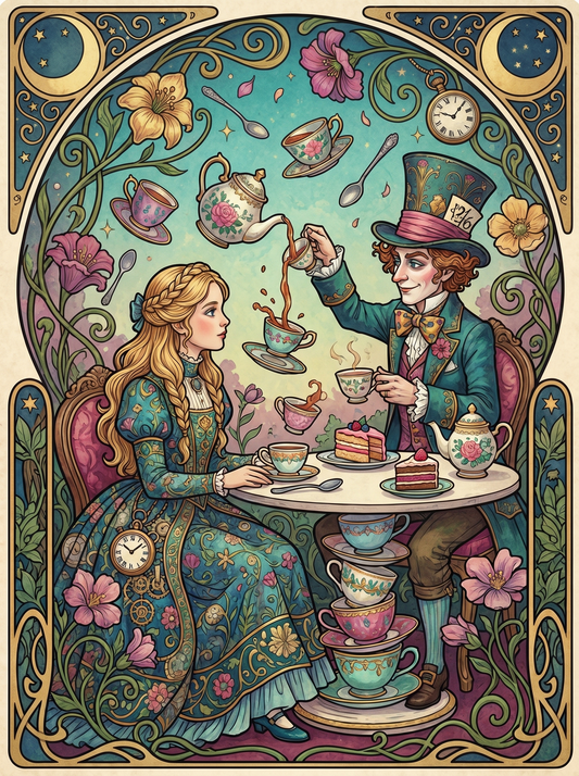 Mad Hatter Tea Party (150 Color Diamond Painting)