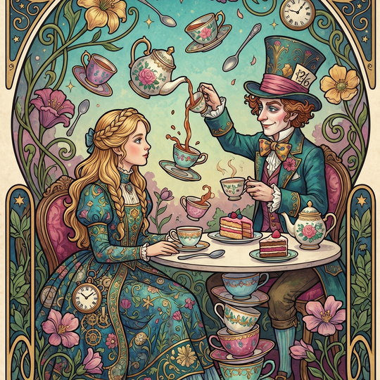 Mad Hatter Tea Party (150 Color Diamond Painting)