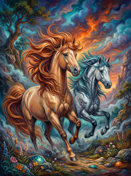 Galavanting Horses (Diamond Painting) Diamond Painting kit
