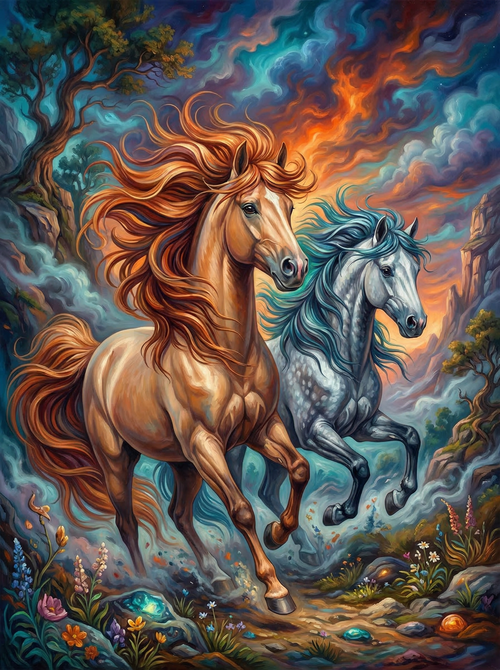 Galavanting Horses (Diamond Painting) Diamond Painting kit