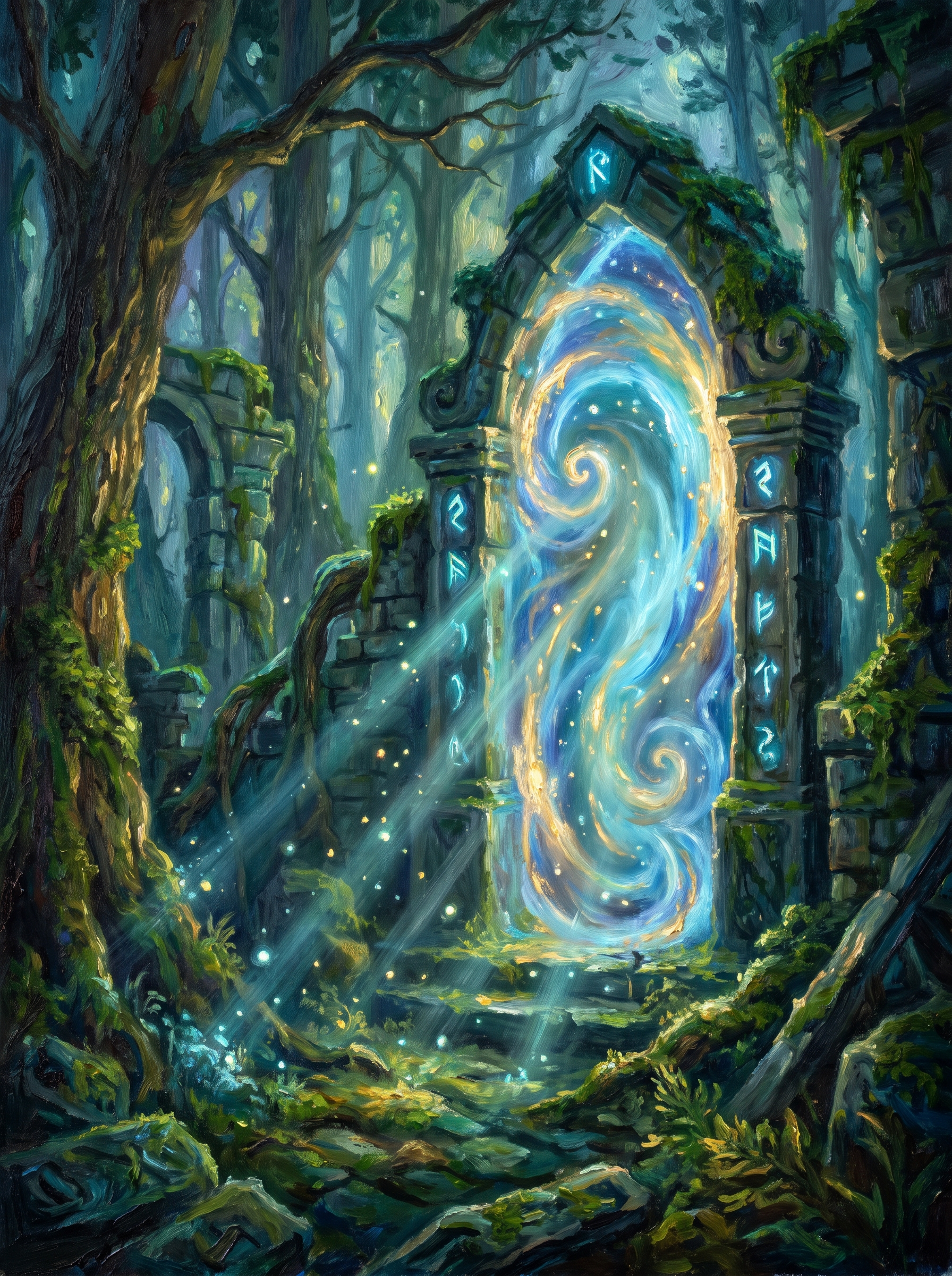Magical Portal Ancient Ruins Forest