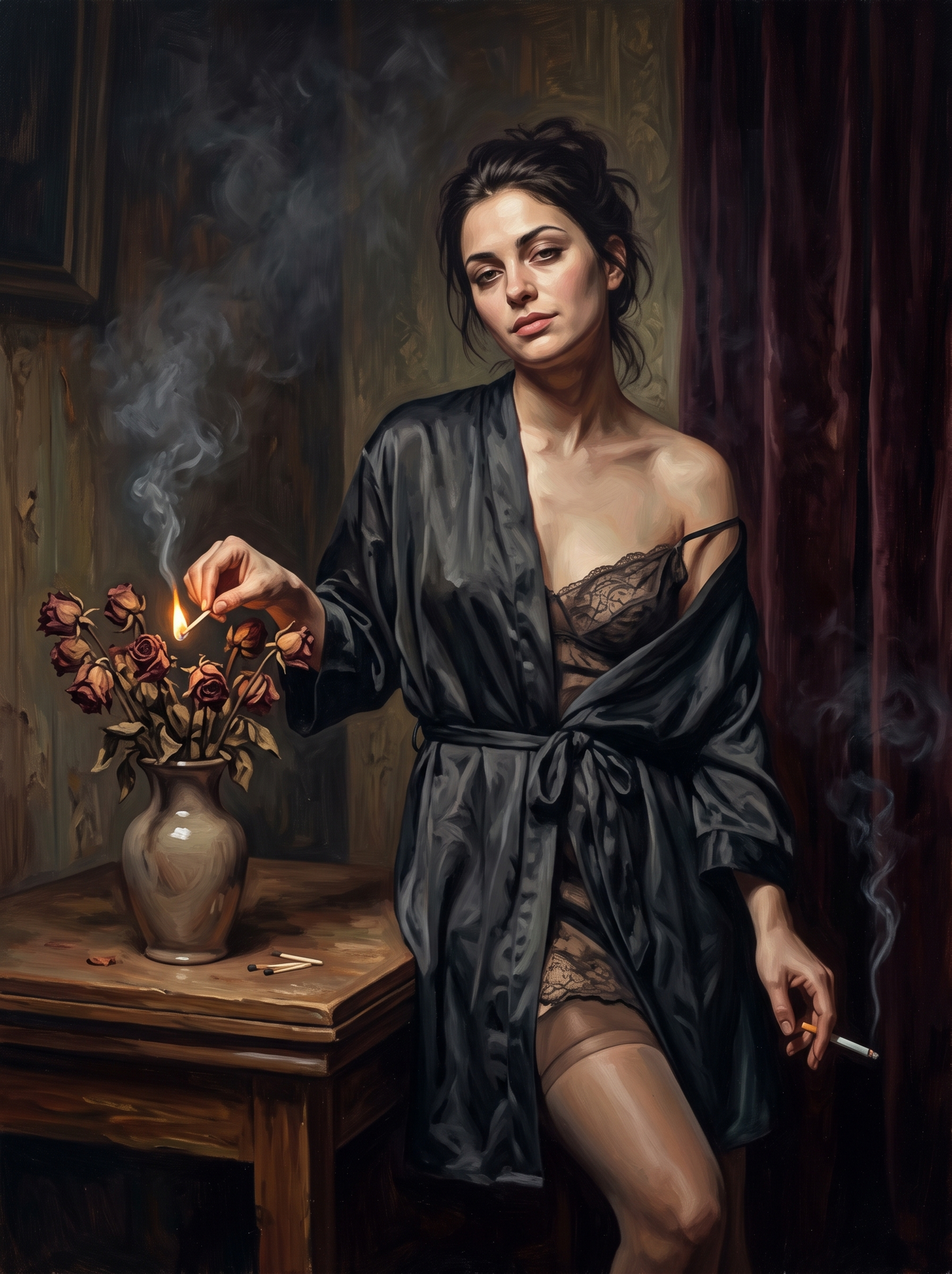 Matches In The Vase