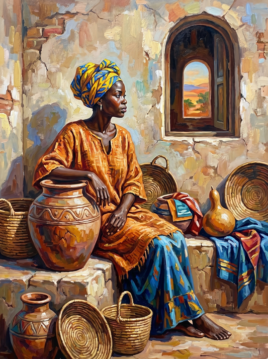 She Keeps Her Own Counsel (100 Color Diamond Painting)