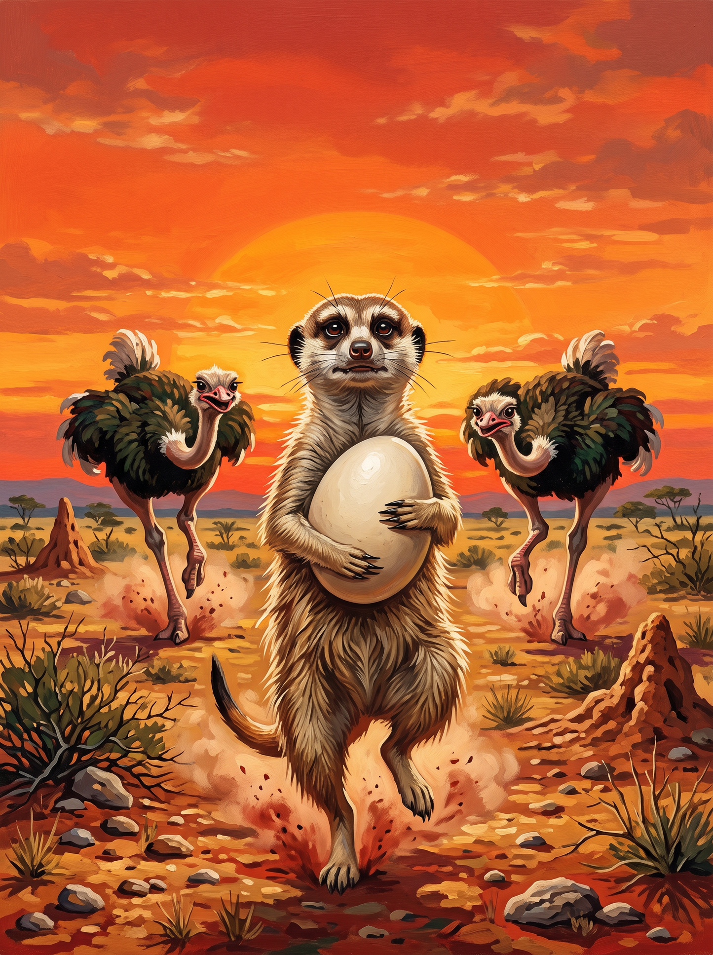 Meerkat Ostrich Egg