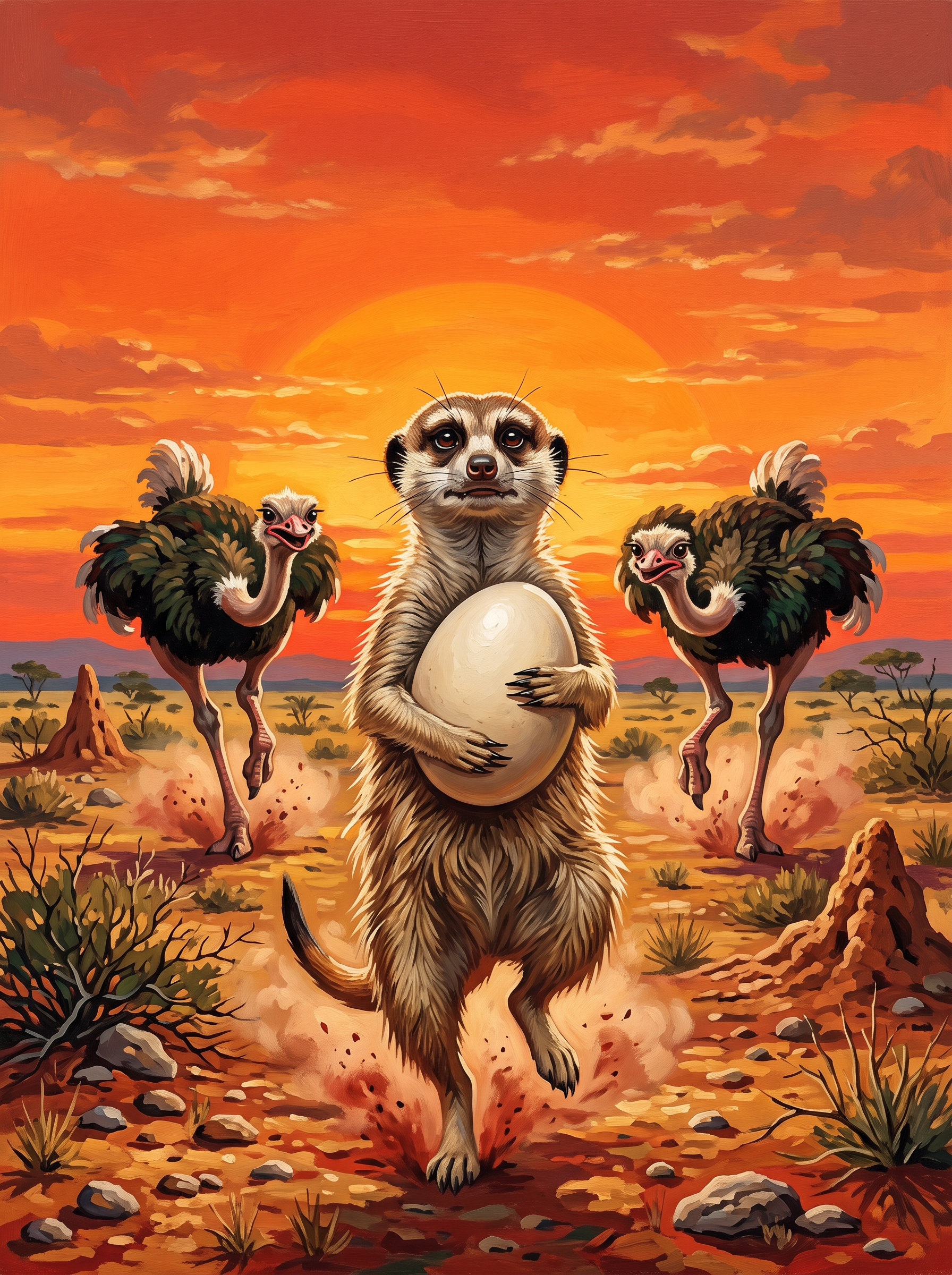 Meerkat Ostrich Egg