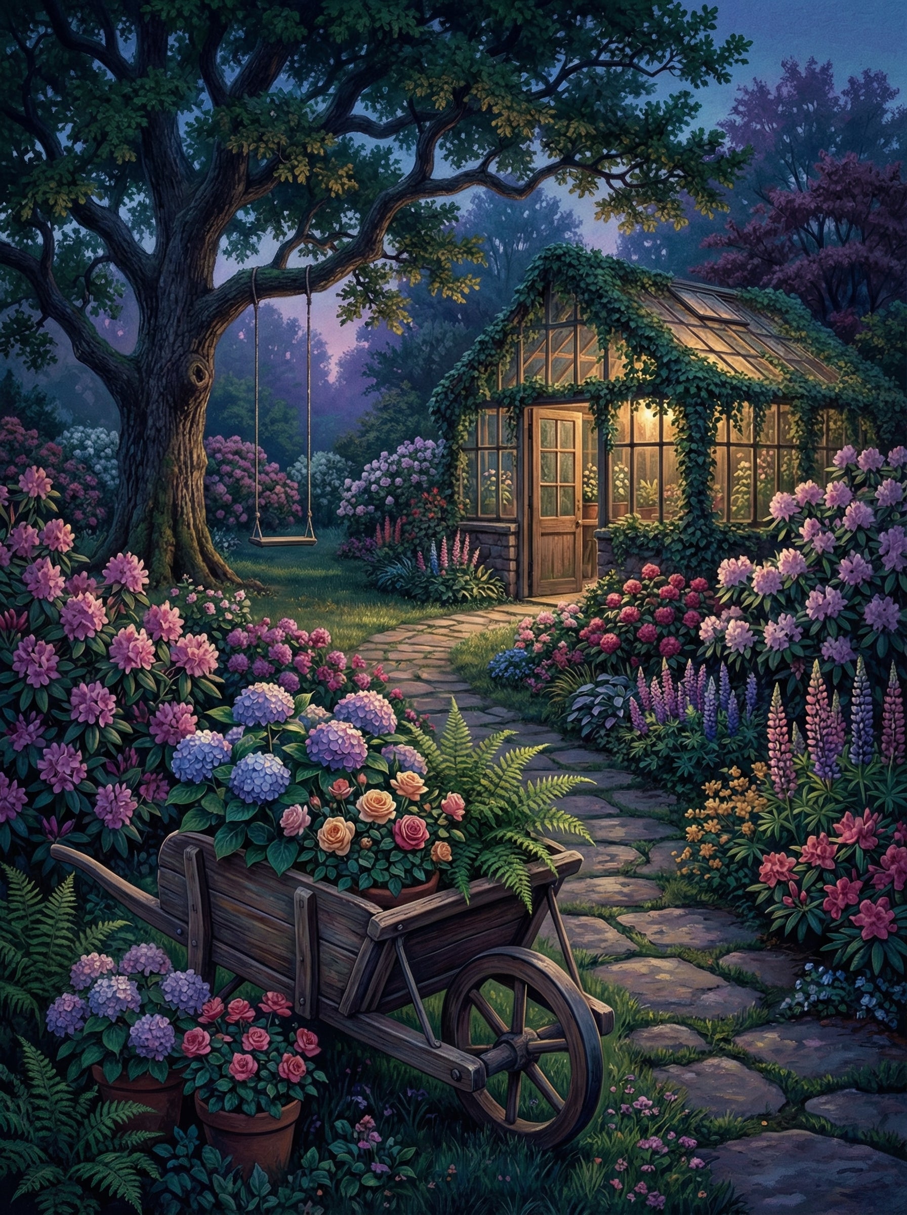 Midnight Garden Greenhouse (Diamond Painting) Diamond Painting kit