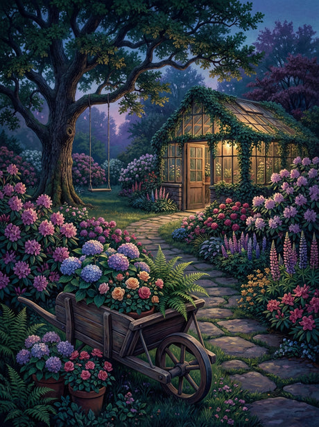 Midnight Garden Greenhouse (Diamond Painting) Diamond Painting kit