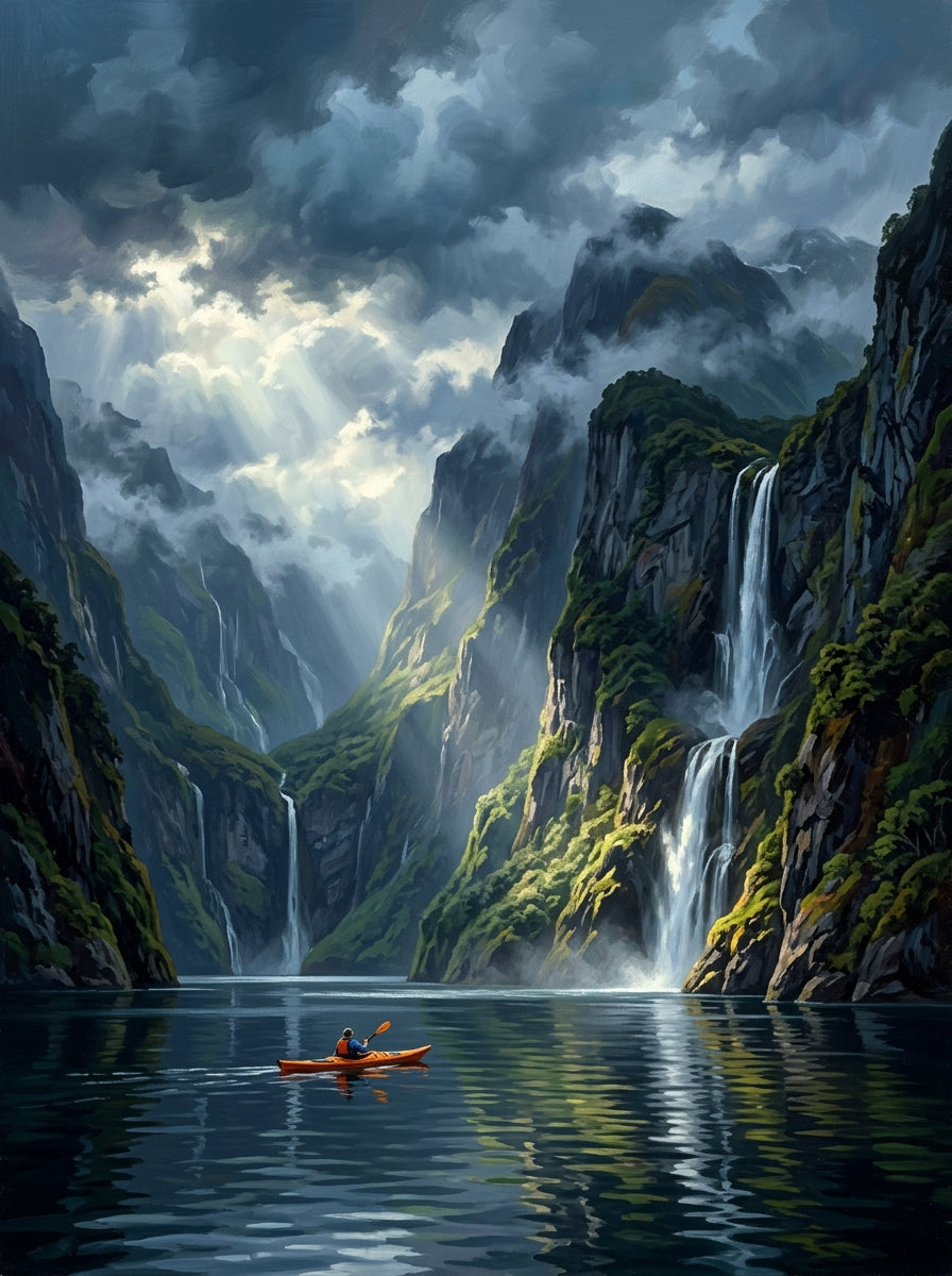 Milford Sound Fjord (150 Color Diamond Painting)