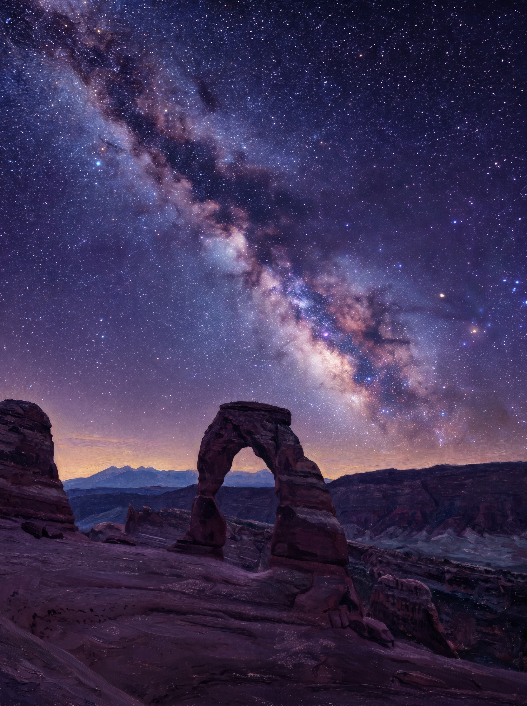Milky Way Desert Arch Night