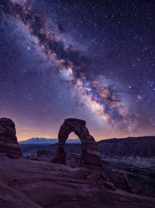 Milky Way Desert Arch Night