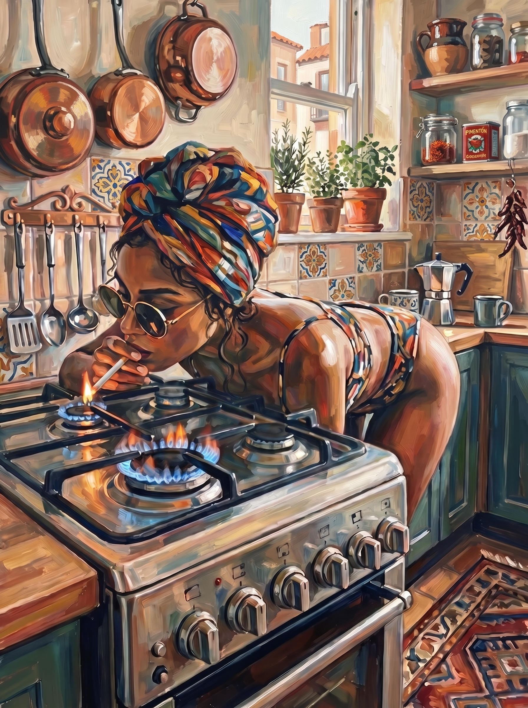 Mismatched Pots Kitchen