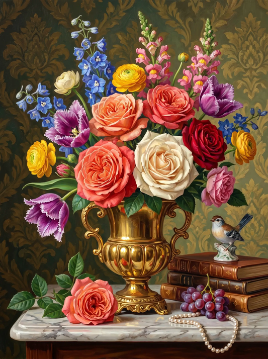 Mixed Rose Gold Urn Pearls (Diamond Painting)