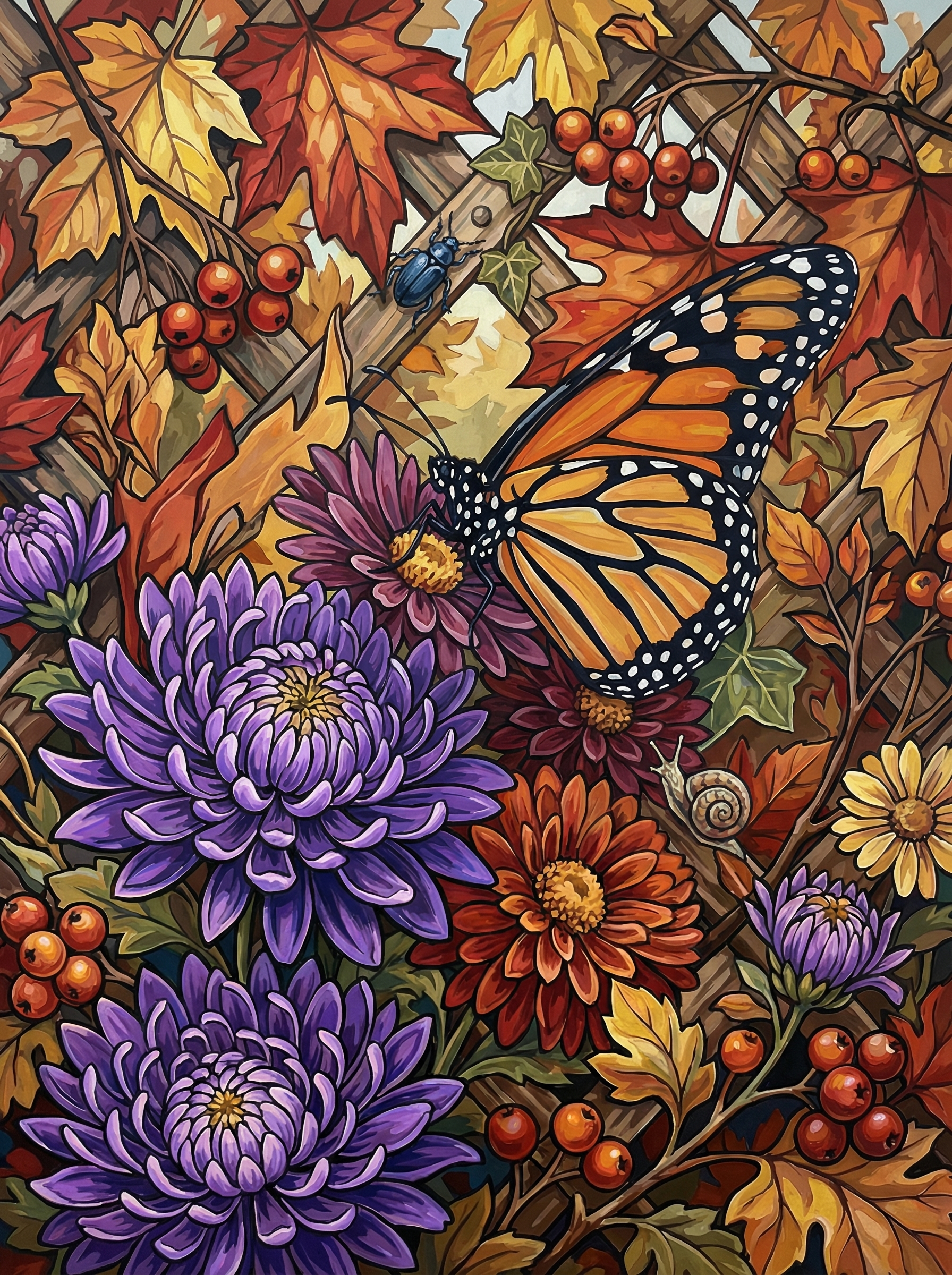 Monarch Butterfly Blooms (Diamond Painting) Diamond Painting kit