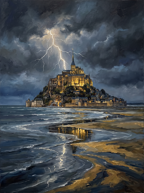 Mont Saint Michel Storm