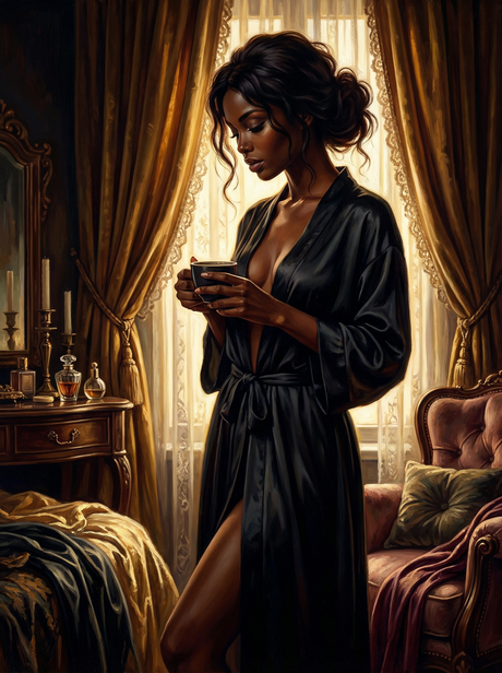 Morning Coffee Silhouette (Diamond Painting) Diamond Painting kit