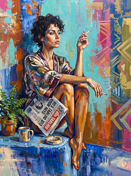 Morning Paper And Coffee (100 Color Diamond Painting) Diamond Painting kit