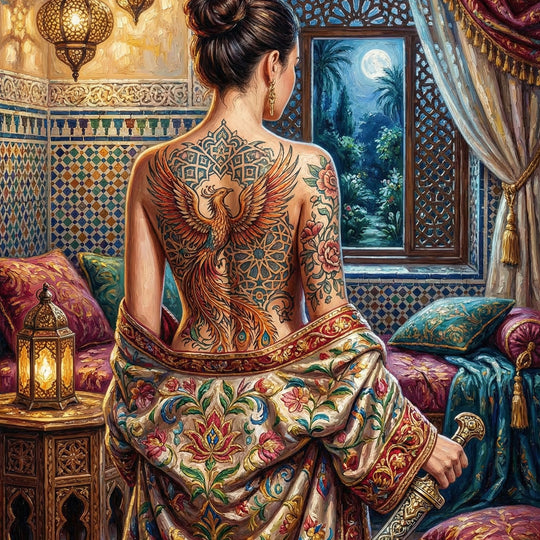 Moroccan Phoenix Tattoo Woman
