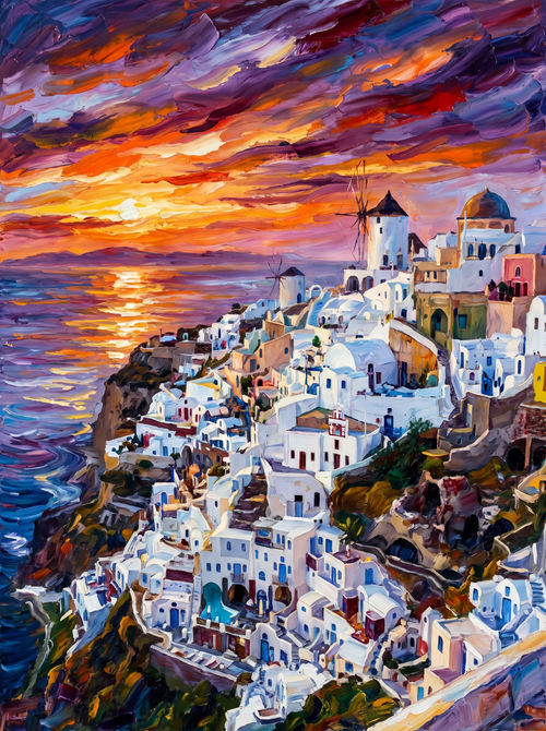 Mykonos Windmills Sunset